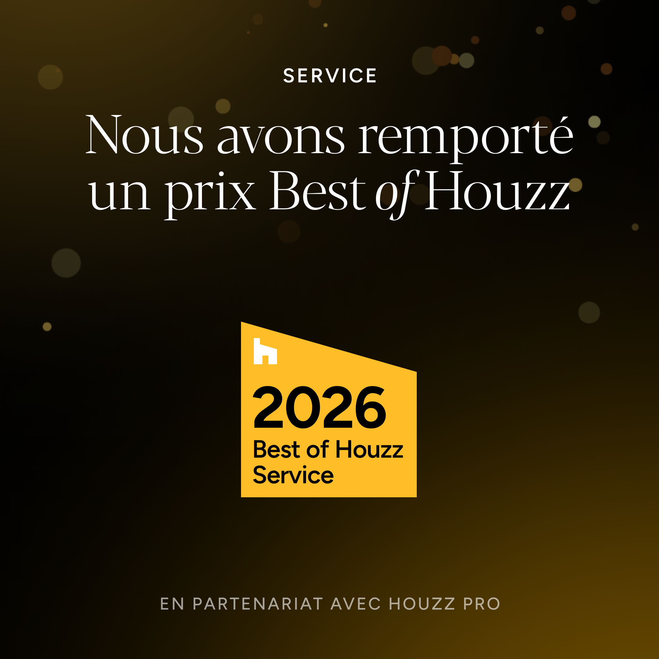 Nous avons remporté un prix Best of Houzz